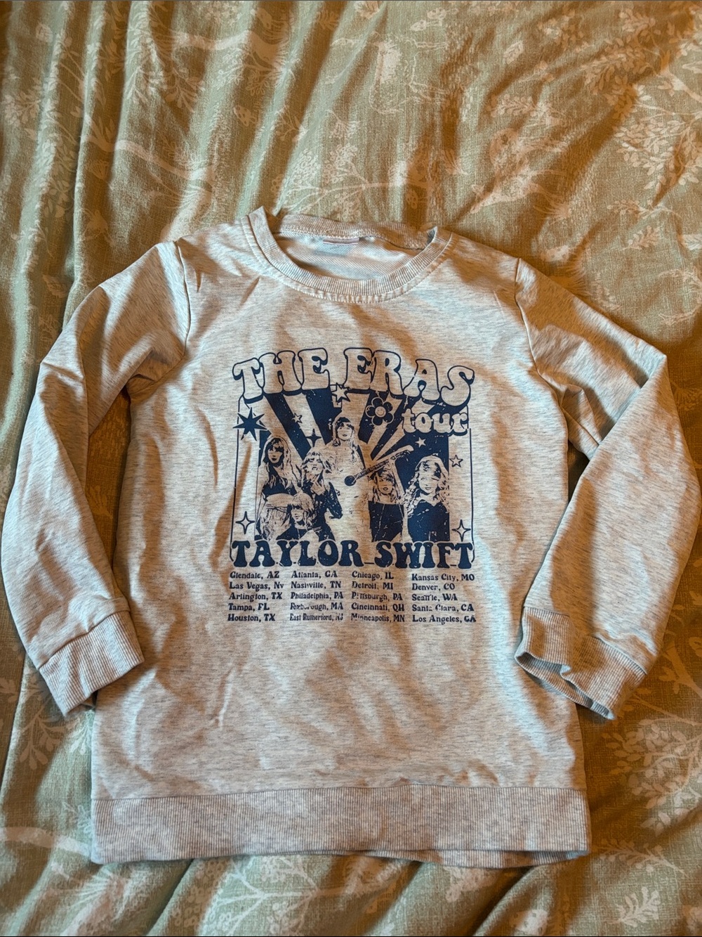 Taylor Swift Gray Kids' 'The Eras Tour' Long-Sleeve Graphic Sweatshirt